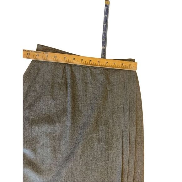 Vintage lady Thomson 100% wool fully lined wrap skirt knee to midi length size 8 - Picture 10 of 16